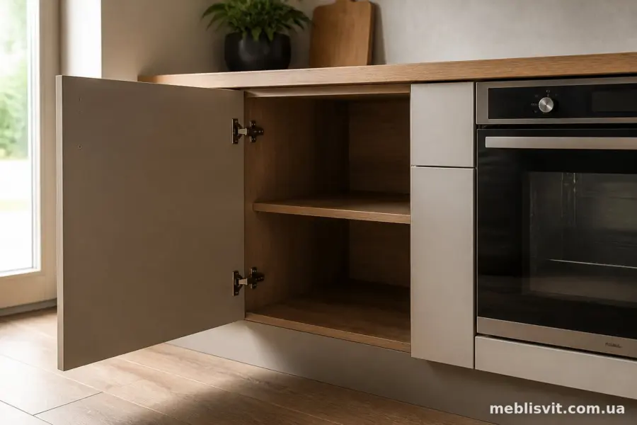 Нижня кухонна шафа з духовкою врівень із фасадами